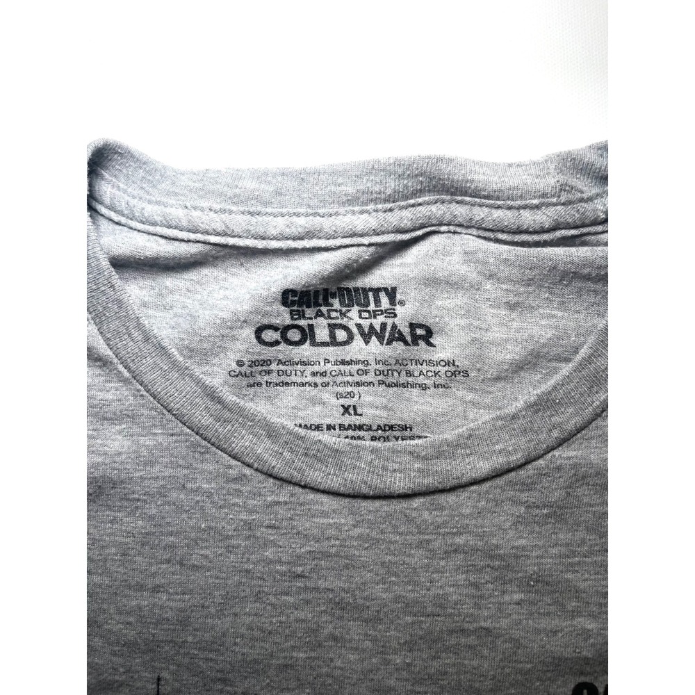 Call of Duty Black Ops Cold War Mens Gray Graphic T-Shirt XL Gamer Collector COD - Picture 3 of 6
